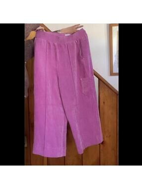 Urban Outfitters pink corduroy wide leg trousers Size xl